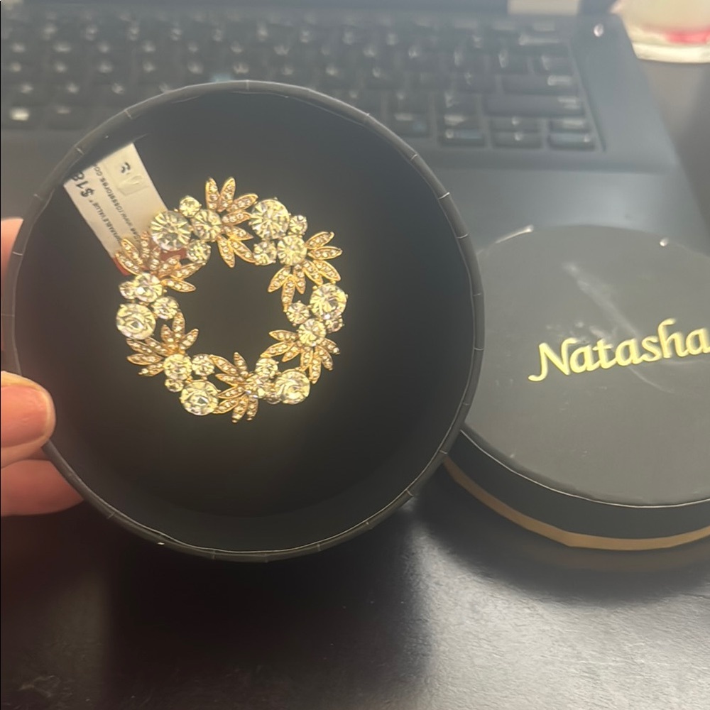 Natasha Gold and Silver Floral Brooch